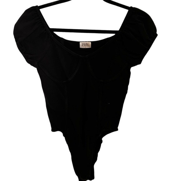 PRIV Nola Sleeveless Bodysuit in Black- Size Small - Picture 6 of 14